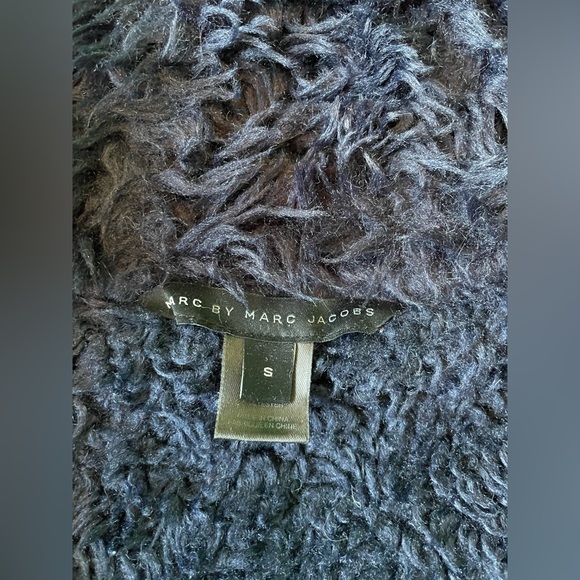 Fuzzy Faux Fur Lined Purple Marc by Marc Jacobs Hoodie Zip-up - Picture 6 of 6